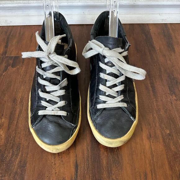 GOLDEN GOOSE Superstar Sneakers Black on Black Leather *NO INSERTS* - Picture 3 of 12